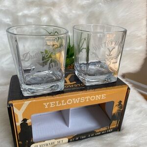 Yellowstone Glassware Set - Set of 2 (9 oz each)